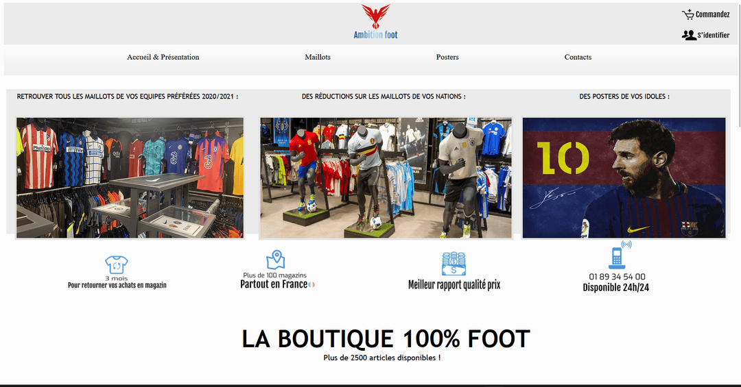 Page d'accueil du site