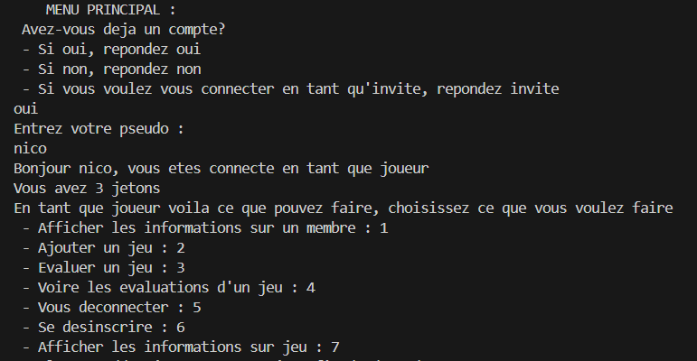 Connexion utilisateur