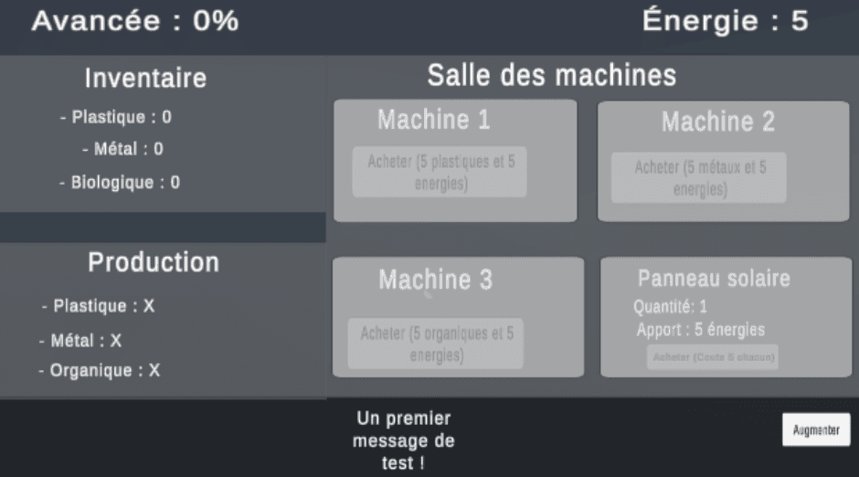 Tentative d'utilisation de Panels pour l'UI